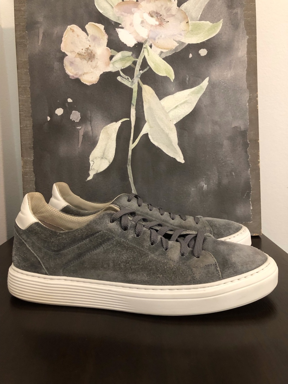 Men’s Brunello Cucinelli Suede Low-Top Sneakers, Sz 42